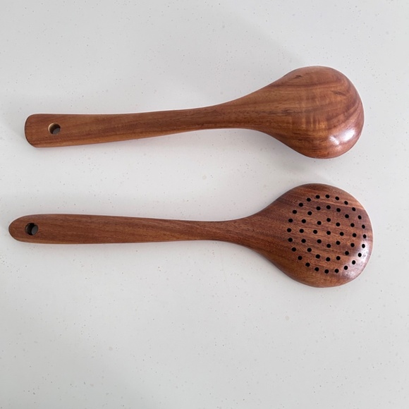 Wooden Kitchen Utensils Set, Cooking Utensils Nonstick Hard Wooden - Picture 4 of 9